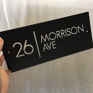 Custom address sign NZ made. 