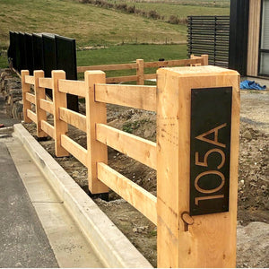 Custom Address or house Number Sign for Fence Post on NZ Farm - LisaSarah Steel Designs NZ