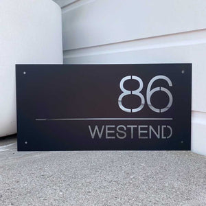 Black Address Signs NZ. Premium quality steel signs by LisaSarah. 