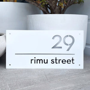 Modern address sign for home NZ