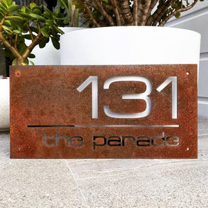 Address Signs NZ. Premium quality corten steel signs by LisaSarah. 
