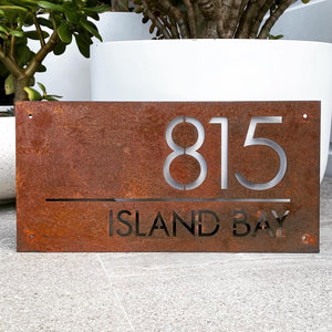 NZ Address House Number Sign. Premium quality metal signs by LisaSarah. 