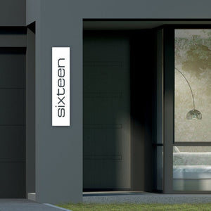 Elegant Simplicity: NZ-Made White Steel Address Sign, Enhancing Your Home's Style and Visibility