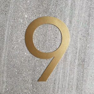 Large gold statement house number NZ