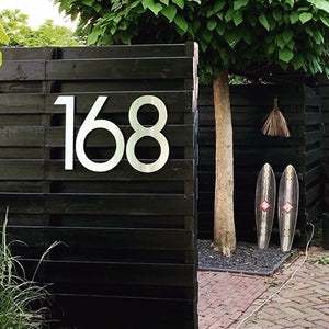 Large steel custom house number (50cm tall) - you choose the font - LisaSarah Steel Designs NZ