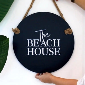 The Beach House sign - LisaSarah Steel Designs NZ