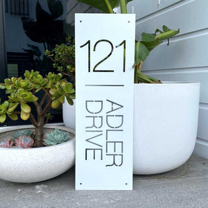 White address sign NZ.  The easiest way to add curb appeal. 