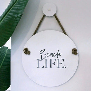 white round wall hook for outdoors. 