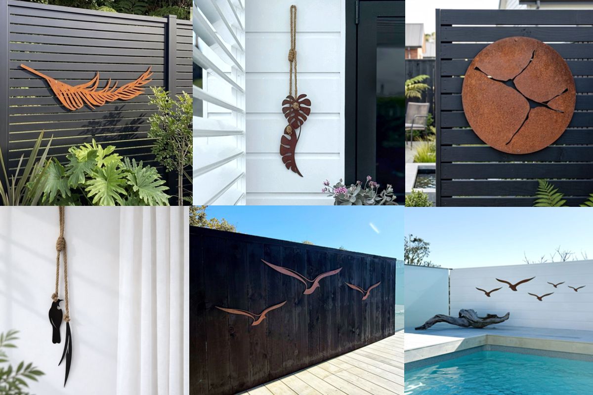 Choosing the right size metal wall art for a modern New Zealand home showing correct scale