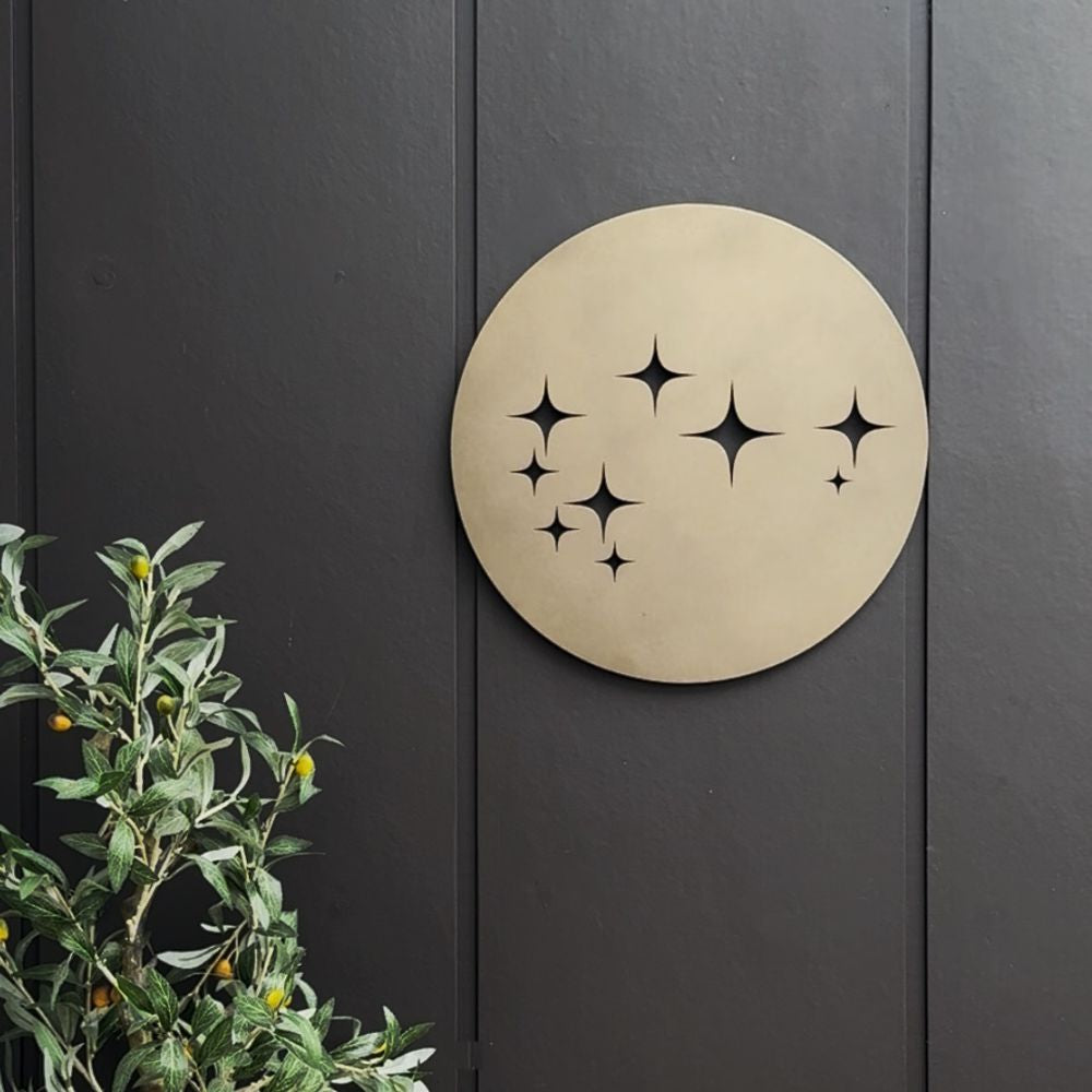 Matariki art piece by Lisa Sarah: 40cm stainless steel with glossy bronze finish, inspired by the Matariki star cluster