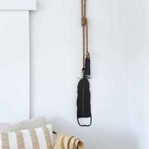 Extra-large black steel Huia feather wall art – UV-resistant powdercoated NZ-made design by LisaSarah