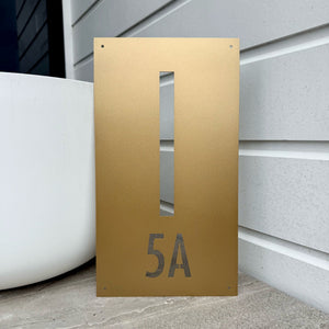 Custom letter box slot for mail box on modern home in New Zealand
