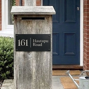 custom name sign nz mounted outdoor steel sign personalised home signage traditional letterbox in Christchurch, NZ
