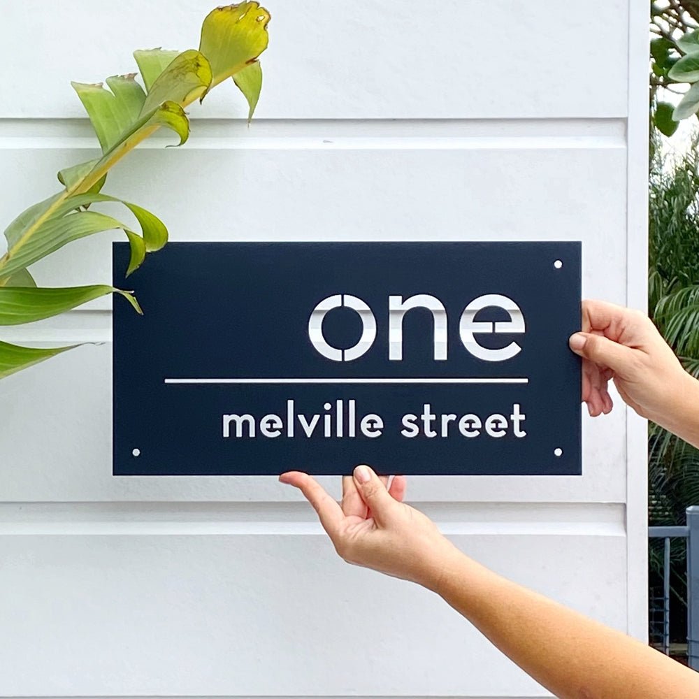 Modern House Numbers by LisaSarah Steel Designs NZ