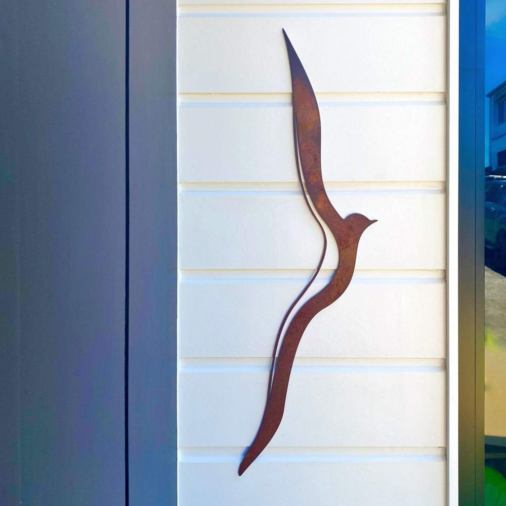 New Zealand corten steel Albatross Bird Art by LisaSarah Steel Designs. 