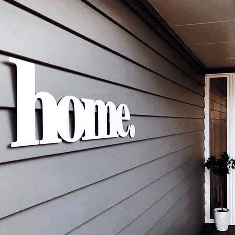 entryway Decor NZ.  Large black home sign - LisaSarah Steel Designs NZ