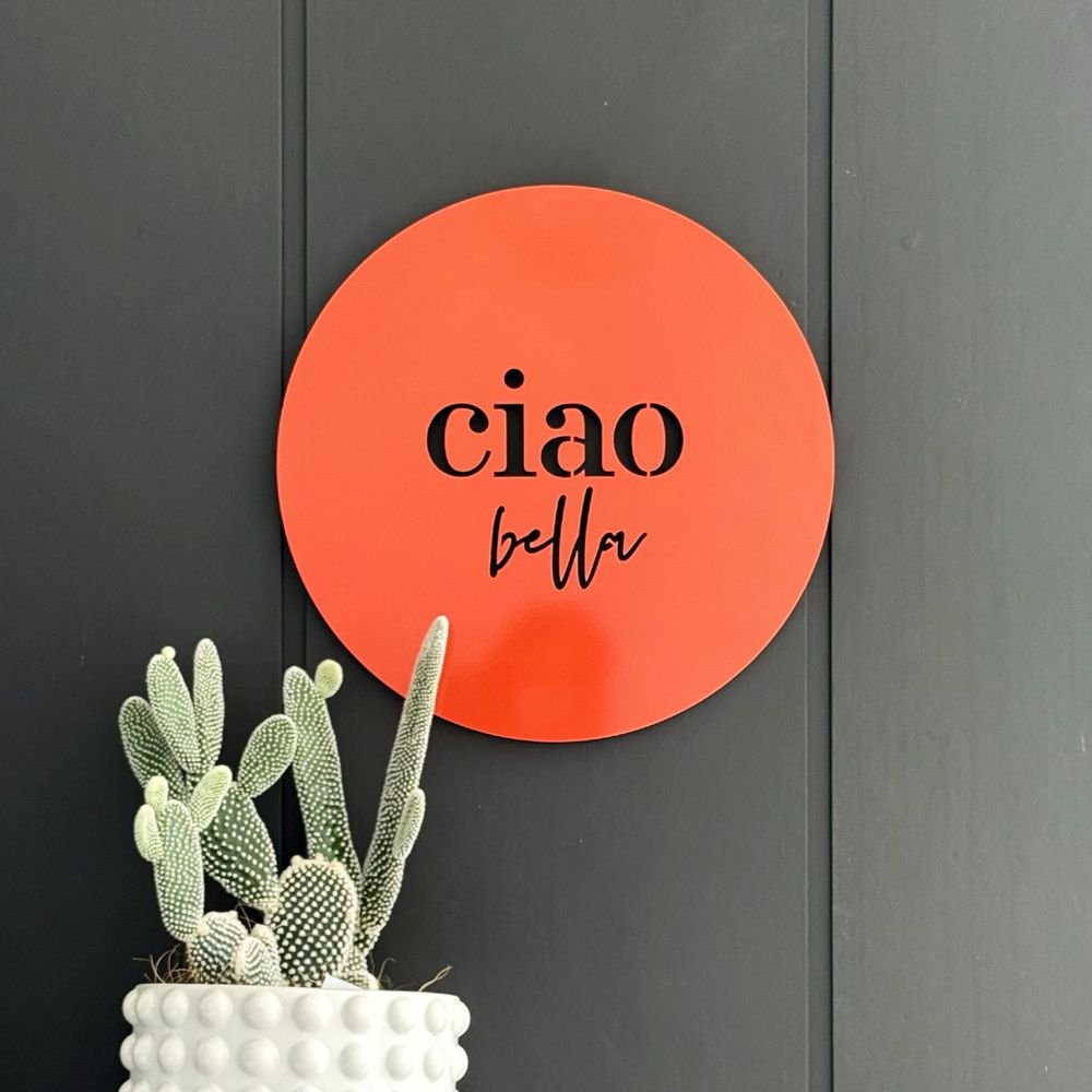 Ciao Bella Orange Wall Accessories for outdoor space. 