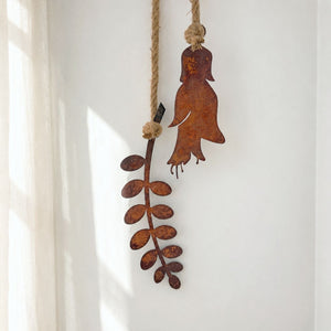kowhai wall hanging | corten | 1.2m