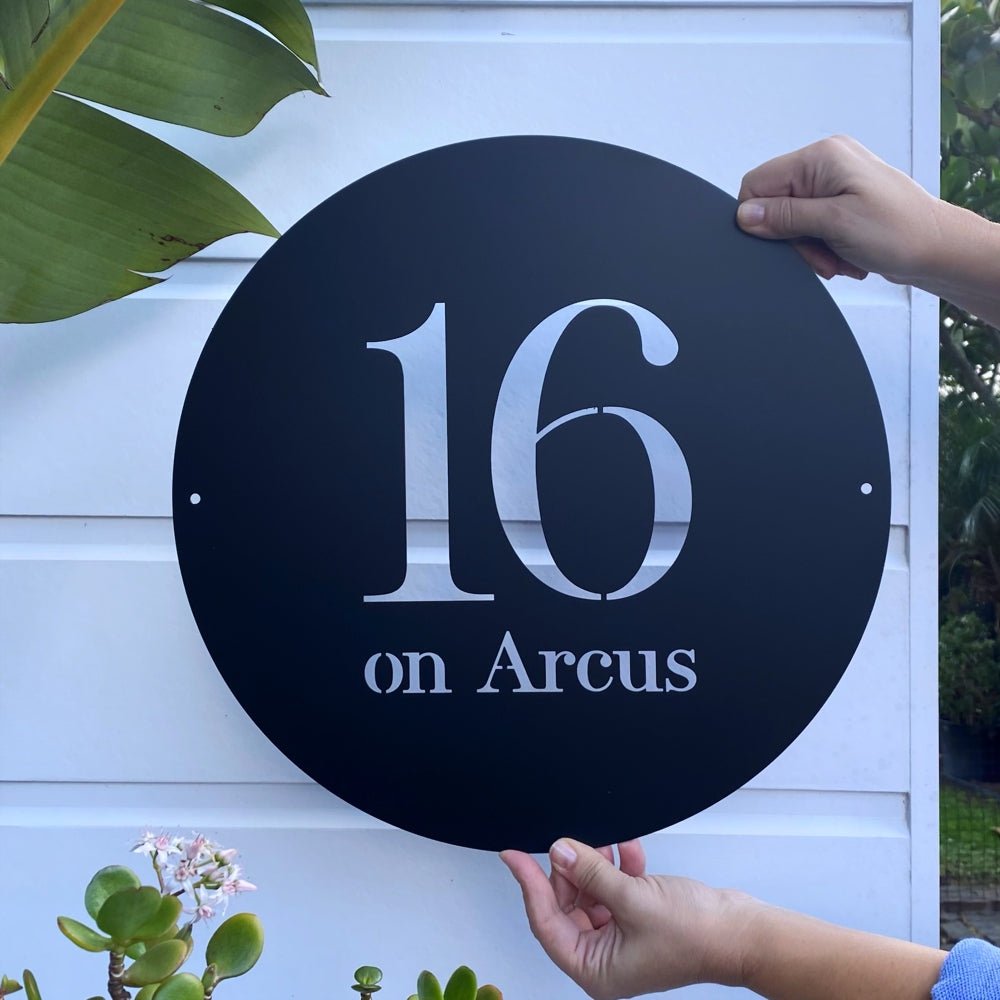 unique personalised address sign handwritten italic font NZ