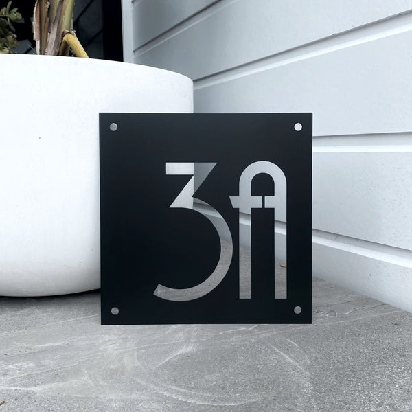 Square House Numbers NZ. Modern House Number. Corten Steel LisaSarah