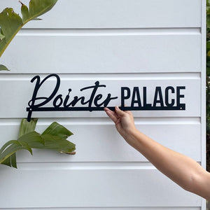 Custom family name sign for front door.  Perfect personalised anniversary gift NZ
