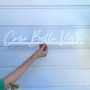 Custom family name sign for front door.  Perfect personalised wedding gift NZ