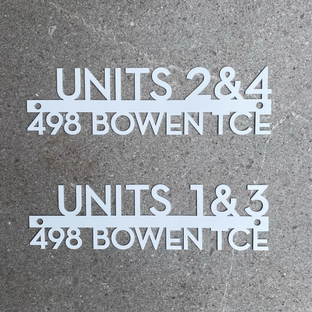 personalised floating house number sign - designer sign - NZ