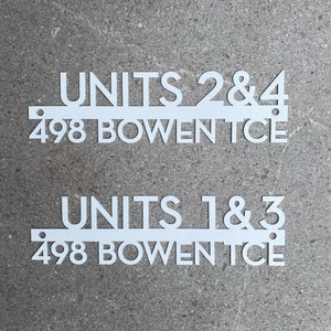 Custom floating address sign for Australian homes