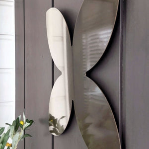Close up view of metallic bronze wall art made from NZ steel by LisaSarah