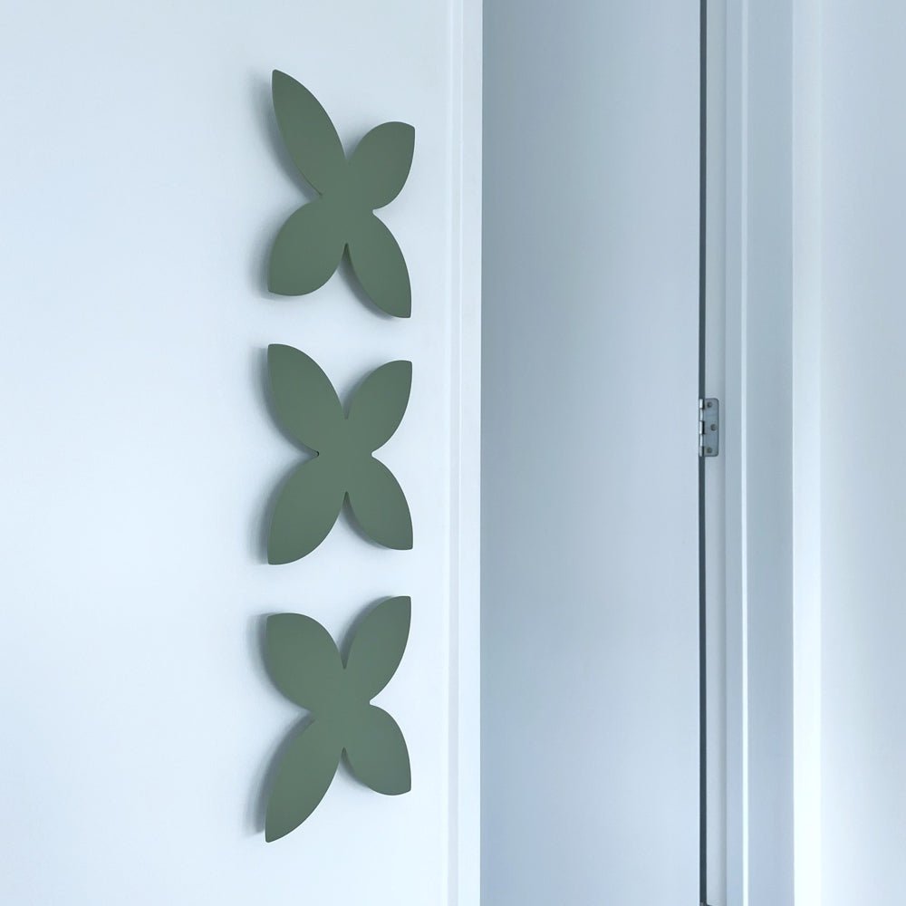 Frangipani Sage Green Wall Art for indoors and outdoors.  NZ made. 