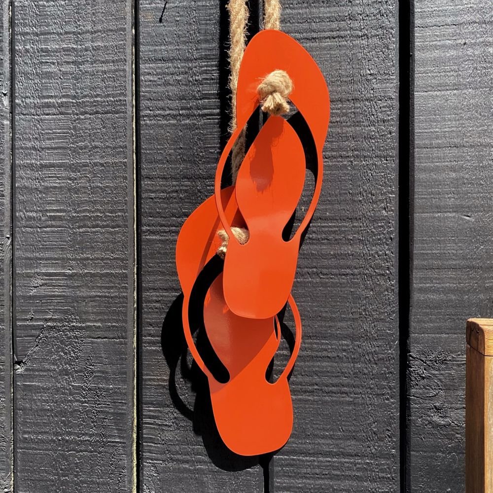 Kiwiana Jandals Wall Art for Garden or Outdoor space by LisaSarah Steel Designs