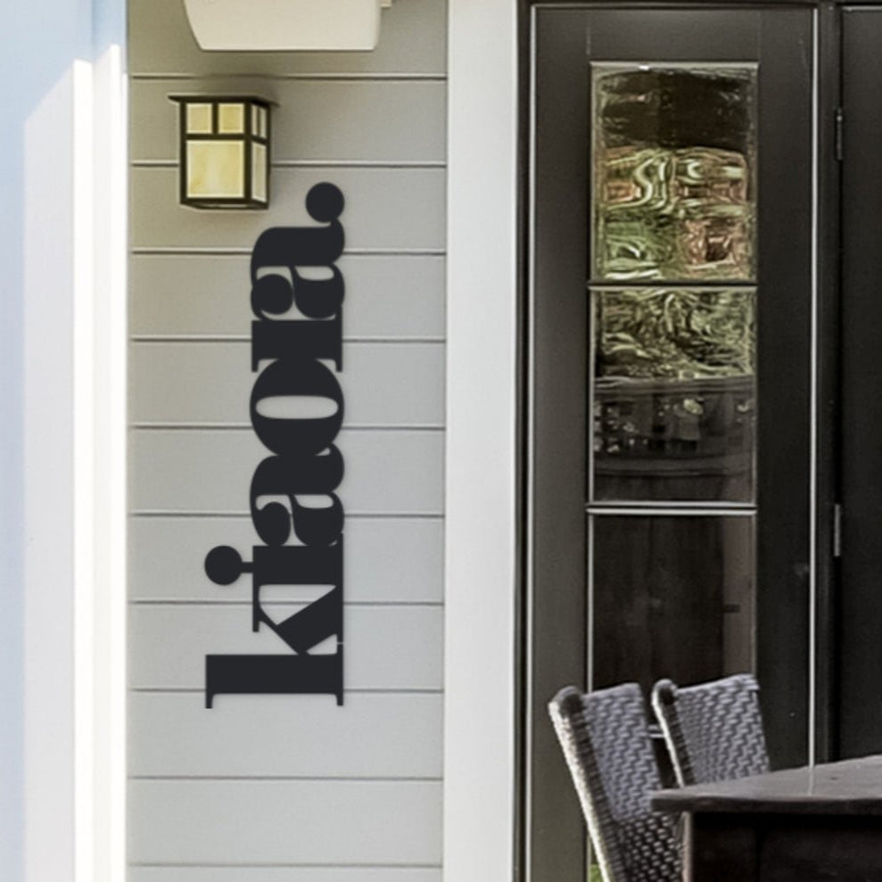 Kia Ora Wall Art word (black) - LisaSarah Steel Designs NZ