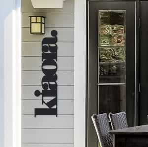 Kia Ora Wall Art word (black) - LisaSarah Steel Designs NZ