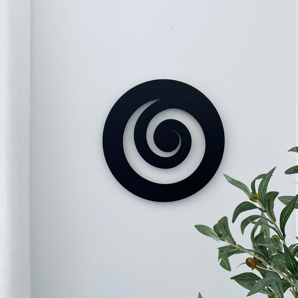 Koru Wall Art on kitchen wall.  New Zealand Decor Gift by LisaSarah Steel Designs. 