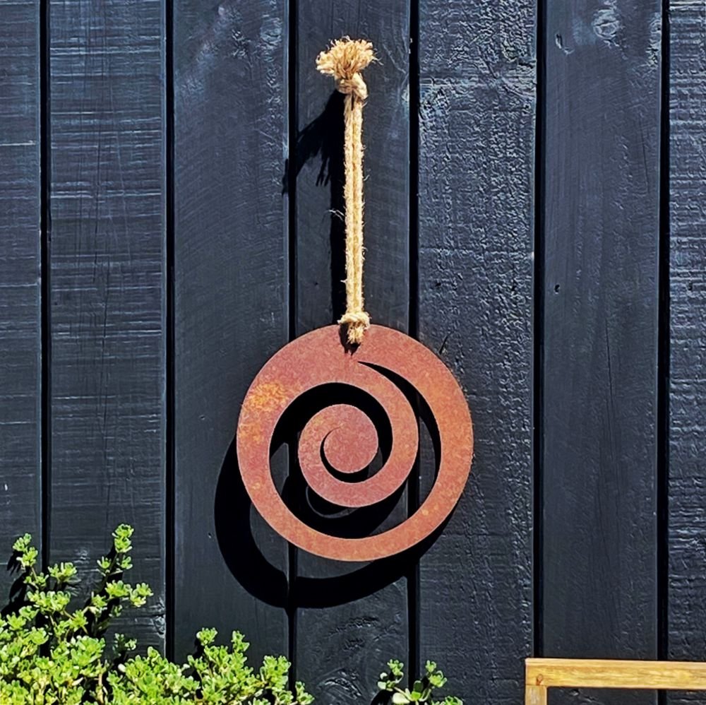 NZ Art or Gift of Māori Design Koru to send overseas  LisaSarah Steel Designs New Zealand