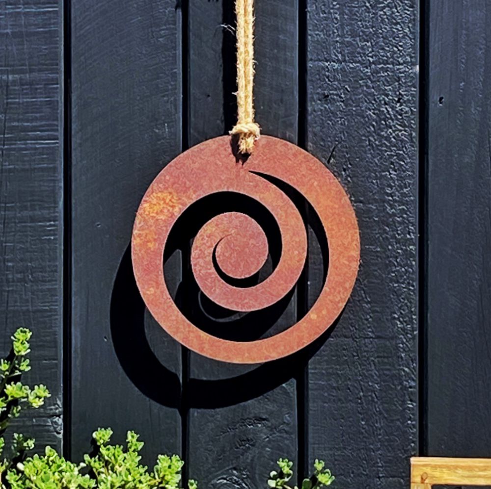 NZ Art or Gift of Māori Design Koru to send overseas  LisaSarah Steel Designs New Zealand