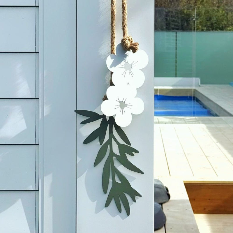 NZ-made steel Manuka wall art – native New Zealand gift, perfect for home or outdoor decor