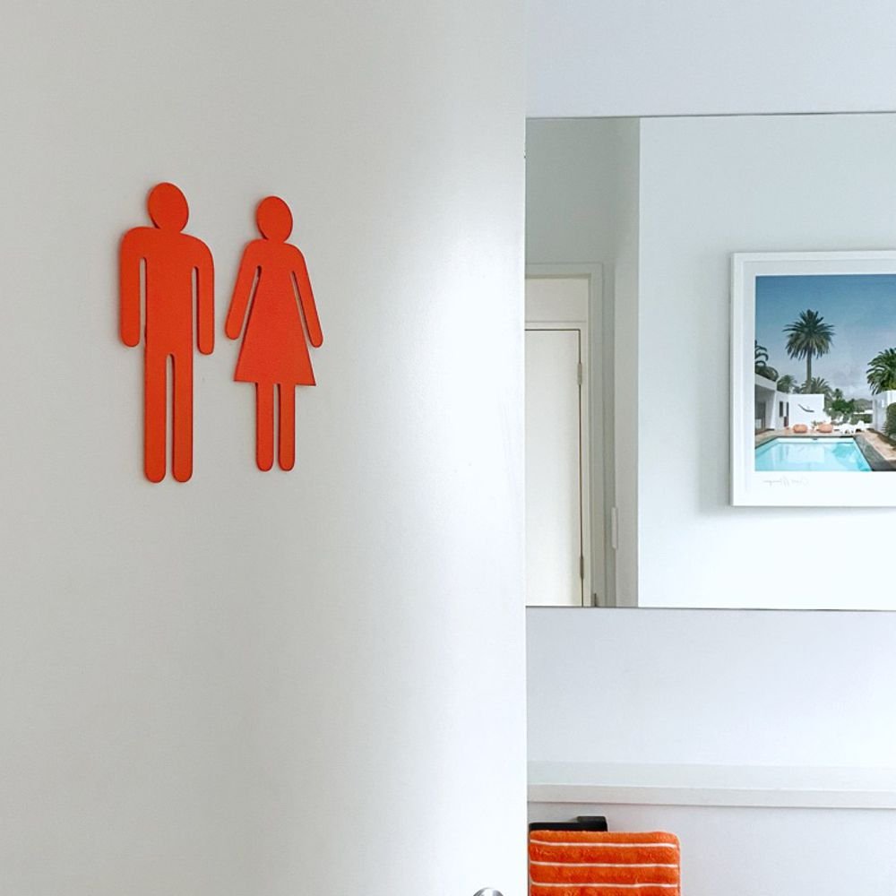 bathroom symbols | orange