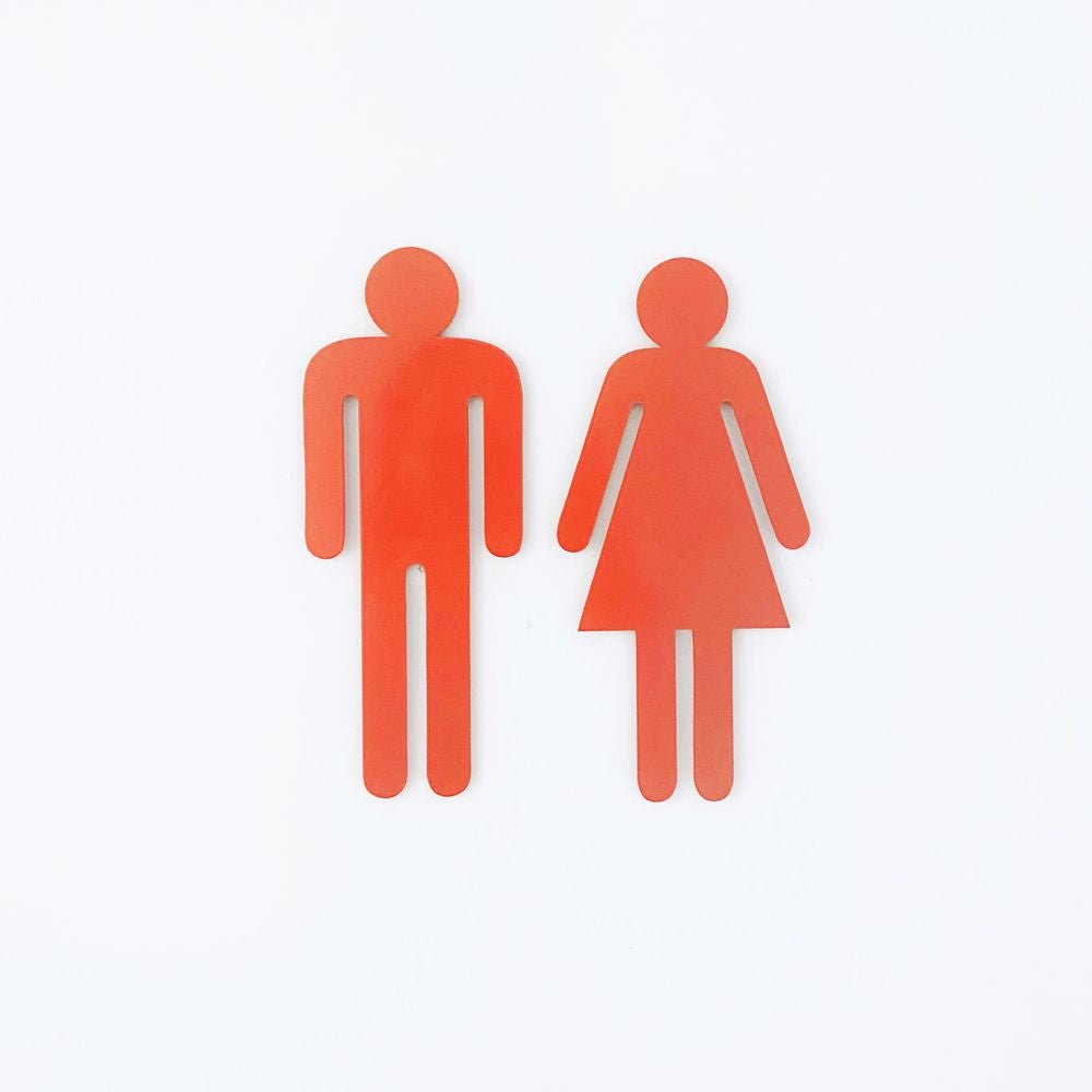 bathroom symbols | orange