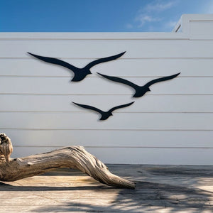 set of 3 nz bird wall art metal outdoor fence decor modern garden nz made