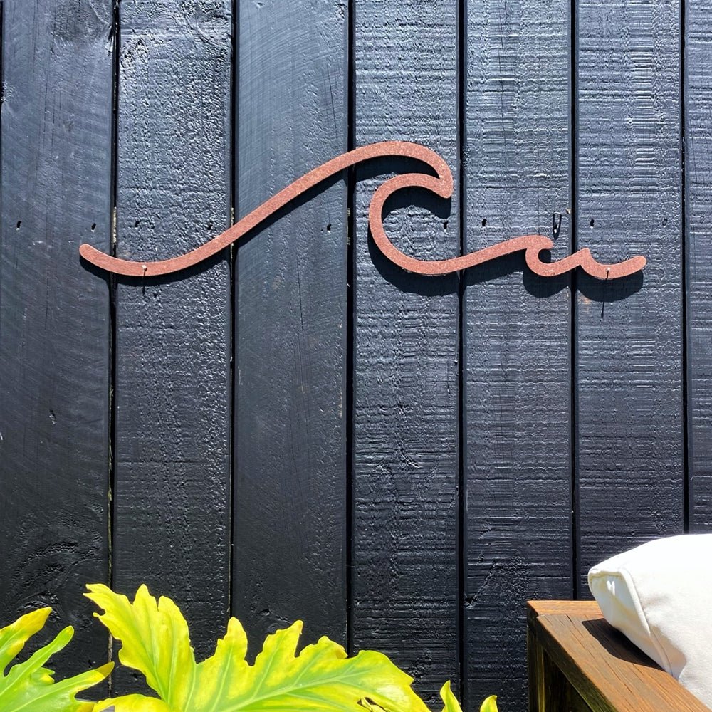 simple wave outdoor wall decor | garden art | New Zealand