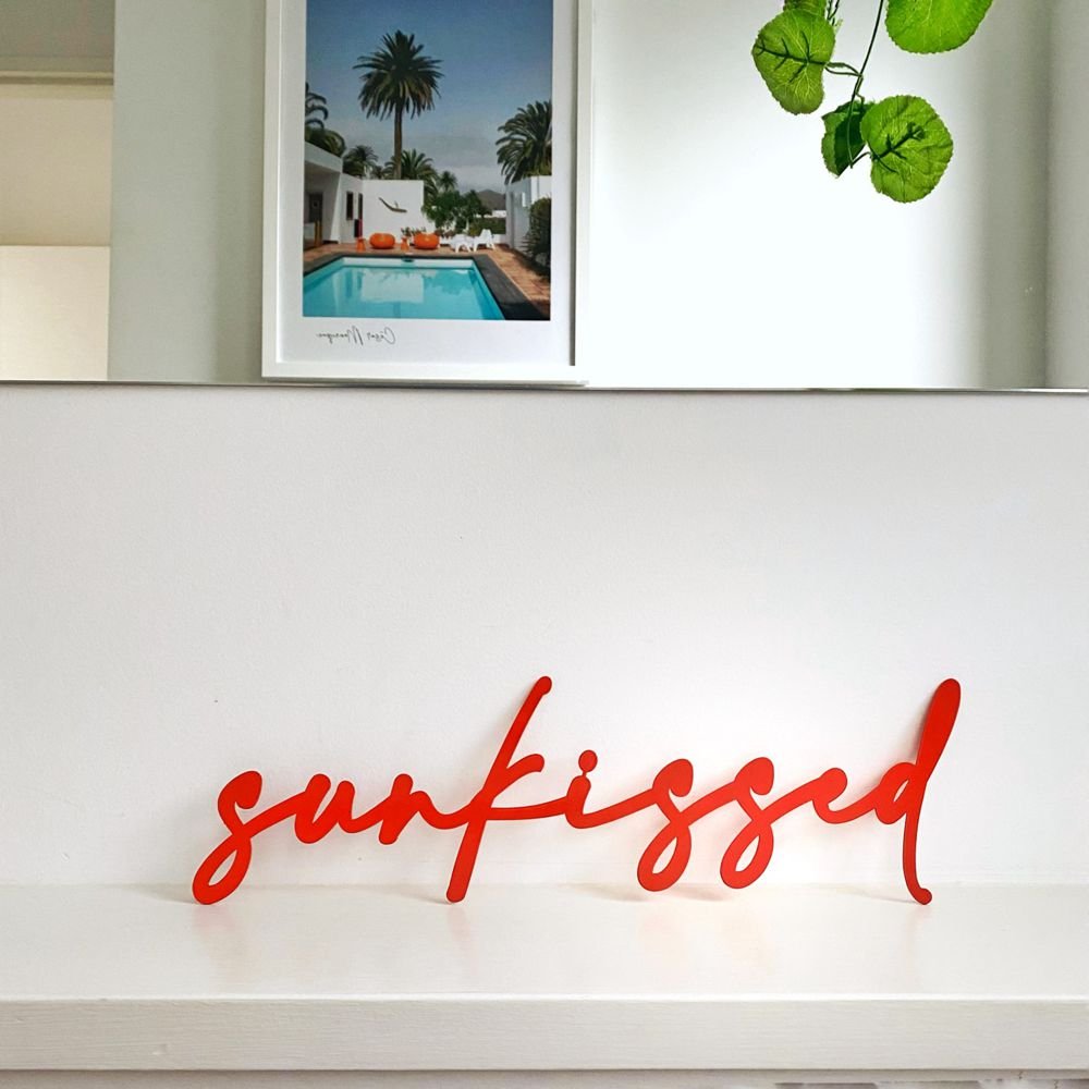 Bright orange home decor accessory for indoors and outdoor walls by LisaSarah Steel Designs