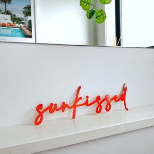 Bright orange home decor accessory for indoors and outdoor walls by LisaSarah Steel Designs