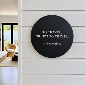 To travel or not to travel wall art for travellers on entryway wall in ew Zealand home