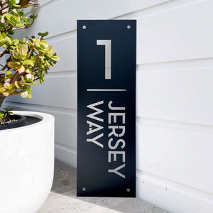 Designer mid century modern idea for address sign