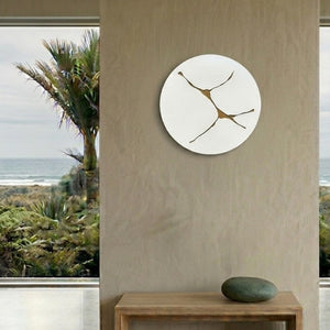 Wall Art by NZ artist Lisa Turley on living room wall of modern home in New Zealand