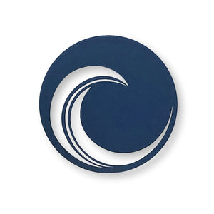 Large wave navy coastal wall art for outdoor wall by LisaSarah