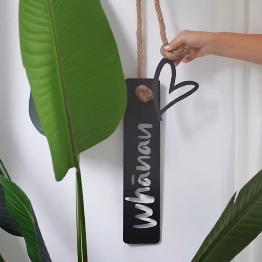 whānau family wall art.  NZ made Maori design