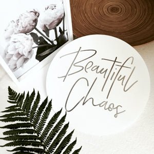 Beautiful chaos (white) - LisaSarah Steel Designs NZ