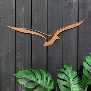 Corten steel bird backyard wall art by LisaSarah Steel Designs